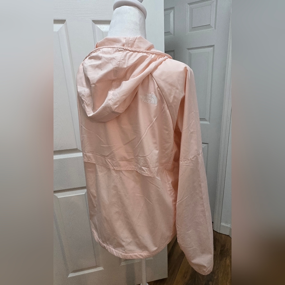 The North Face Women's Light Pink Hooded Windbreaker Jacket, Size L - Picture 7 of 16